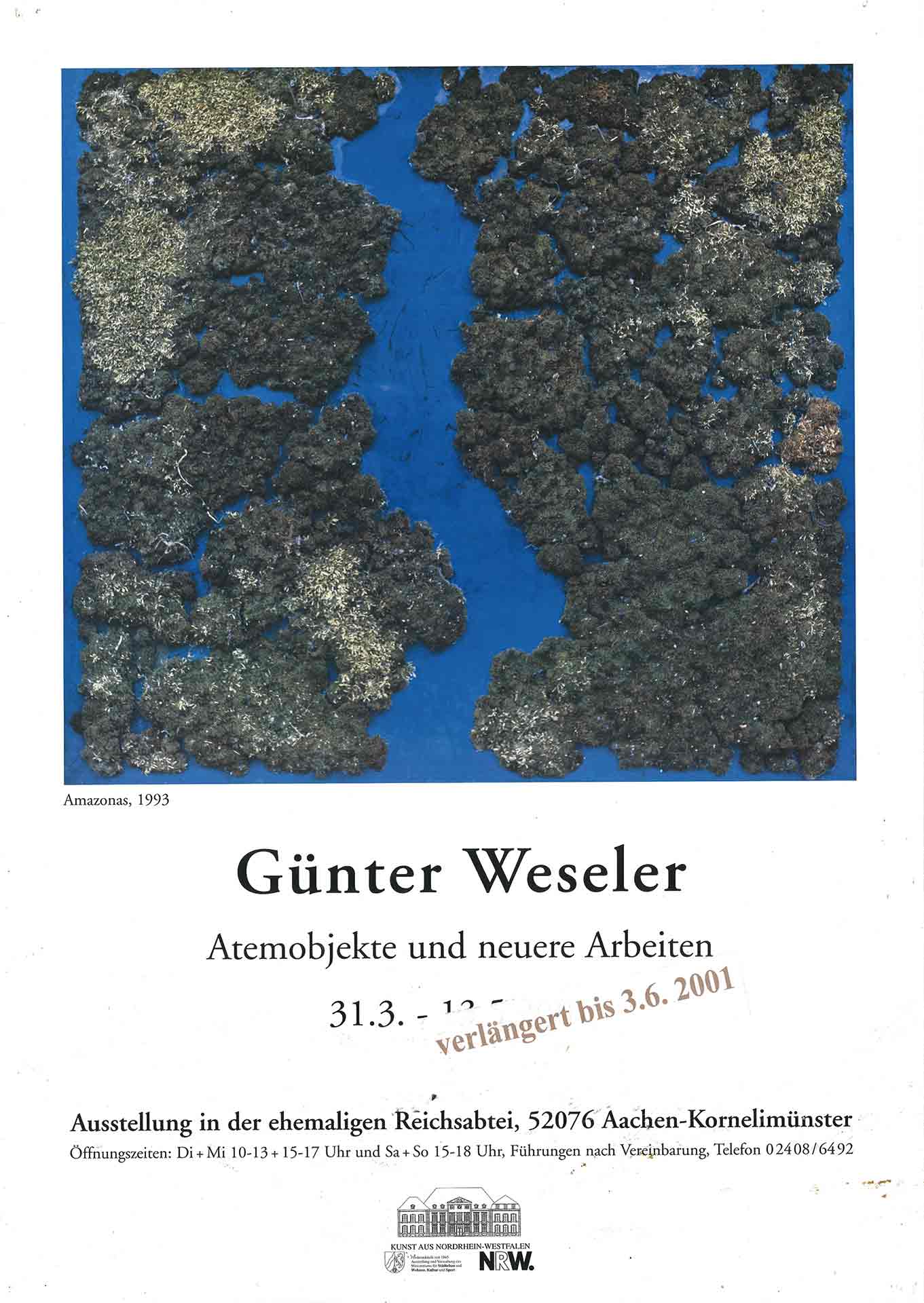 Exhibition Poster | Atemobjekte and New Works | Aachen 2001 | Gunter Weseler