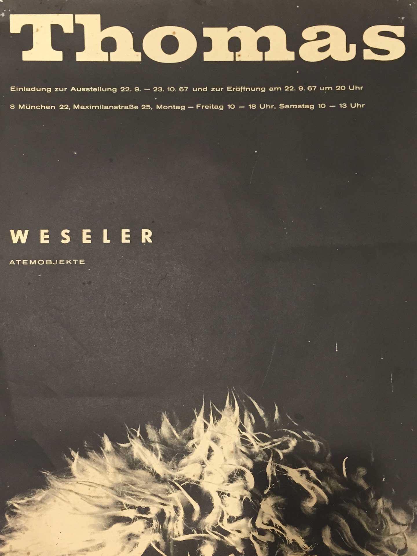 Atemobjekte | Munich 1967 | Exhibition Poster | Gunter Weseler